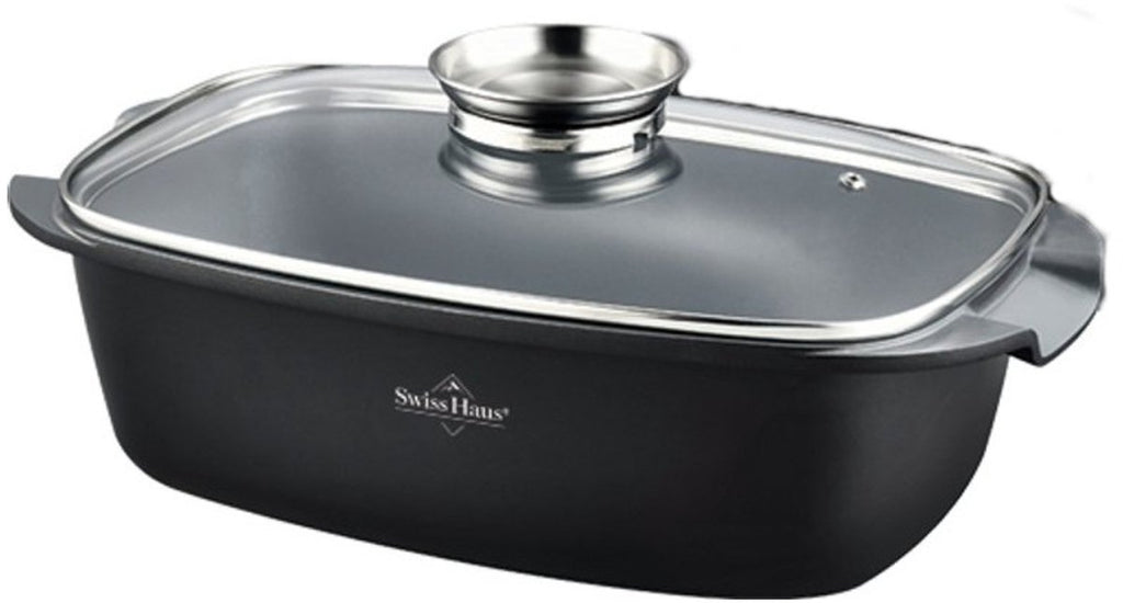 La Swiss Haus è una brasiera versatile e capiente, ideale per preparare arrosti, stufati e piatti al forno. Con un diametro di 32 cm e una capacità di 5,0 litri, offre lo spazio ideale per cotture familiari e preparazioni complete.