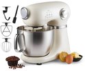 Swiss Haus® KM2005 Robot da Cucina – 1000W – Ciotola in Acciaio Inox 5 L con Maniglia – 12 Velocità – Design Retrò – Colore Crema