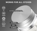 Swiss Haus® DC2006 Set di Pentole per Induzione – 6 Pezzi – Acciaio Inox