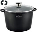 Swiss Haus® BDP28B Pentola per Zuppe con Coperchio – Ø 28 cm / 10,5 L – Nera
