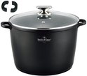 Swiss Haus® BDP28B Pentola per Zuppe con Coperchio – Ø 28 cm / 10,5 L – Nera
