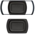 Swiss Haus® FS1B Scolapasta Pieghevole – 39 x 26 cm – Nero