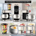 Swiss Haus® KM2206BG Robot da Cucina 1300W – Ciotola in Acciaio Inox da 6 L – Impastatrice Planetaria con Timer e Display LED – Food Processor con Frullatore da 1,5 L e Tritacarne – 6 Velocità + Funzione Pulse – Acciaio Inox
