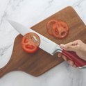 Swiss Haus® KSL6BU Set di Coltelli con Ceppo – 6 Pezzi – Coltelli da Cucina Professionali in Acciaio Inox – Include Santoku e Coltello da Chef – Lavabili in Lavastoviglie – Lake Geneva Collection – Rosso