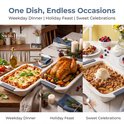 La Swiss Haus® ORP3B è un set di 3 teglie da forno rettangolari, ideale per la preparazione di lasagne, arrosti, gratin e altre ricette al forno. Progettato per unire praticità e resistenza, è perfetto per l’uso quotidiano in cucina.
