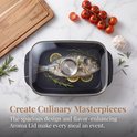 La Swiss Haus®  è una brasiera capiente e robusta, ideale per preparazioni abbondanti come arrosti, stufati e piatti da forno. Con un diametro di 34 cm e una capacità di 6,5 litri, offre ampio spazio per cucinare in modo pratico anche per più persone.