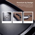 Swiss Haus® BPG36B Piastra Grill per Induzione – 36 x 23 cm – Nera