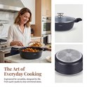 Swiss Haus® BLC30B Padella Profonda con Coperchio – Ø 30 cm / 4,6 L – Nera