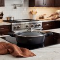 Swiss Haus® BLC30B Padella Profonda con Coperchio – Ø 30 cm / 4,6 L – Nera