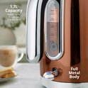 Swiss Haus® SWK2127 Bollitore Elettrico – 1,7 L – 2200W – Design Retrò – Rame