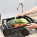 Swiss Haus® FS1B Scolapasta Pieghevole – 39 x 26 cm – Nero