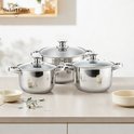 Swiss Haus® DC2006 Set di Pentole per Induzione – 6 Pezzi – Acciaio Inox