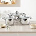 Swiss Haus® DC2006 Set di Pentole per Induzione – 6 Pezzi – Acciaio Inox