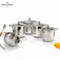 Swiss Haus® NC2009 Set di Pentole per Induzione – 9 Pezzi – Acciaio Inox