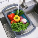 Swiss Haus® FS1B Scolapasta Pieghevole – 39 x 26 cm – Nero