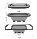 Swiss Haus® FS1B Scolapasta Pieghevole – 39 x 26 cm – Nero