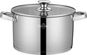 Pentola con Coperchio swiss hause  – Ø 24 cm / 6,3 L – Pentola per Zuppe in Acciaio Inox – Senza PFAS – Compatibile con Induzione – Lavabile in Lavastoviglie – Resistente al Forno fino a 260°C – Acciaio Inox