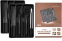 Swiss Haus® KS13B Set Coltelli da Cucina con Porta Posate – 13 Pezzi – Nero
