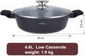Swiss Haus® BLC30B Padella Profonda con Coperchio – Ø 30 cm / 4,6 L – Nera