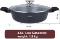 Swiss Haus® BLC30B Padella Profonda con Coperchio – Ø 30 cm / 4,6 L – Nera