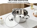 Swiss Haus® DC28C Pentola con Coperchio – Ø 28 cm / 9,8 L – Acciaio Inox