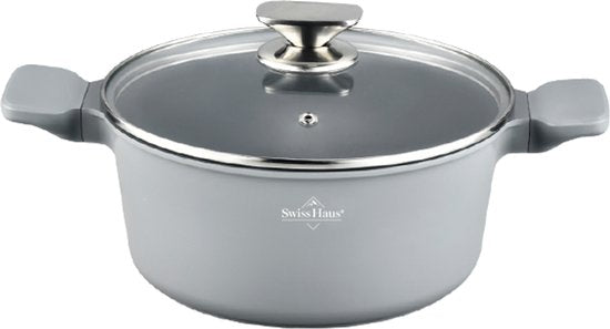 La Swiss Haus® è una pentola brasiera compatta e funzionale, ideale per piccole preparazioni quotidiane come salse. Con un diametro di 16 cm e una capacità di 1,3 litri, è perfetta per chi cerca praticità e ingombro minimo in cucina.