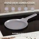 Swiss Haus® BCP28S Padella per Crêpes e Pancake – Ø 28 cm – Grigia